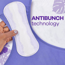 Curved white liner with anti-bunch technology stitching, held at the side edge