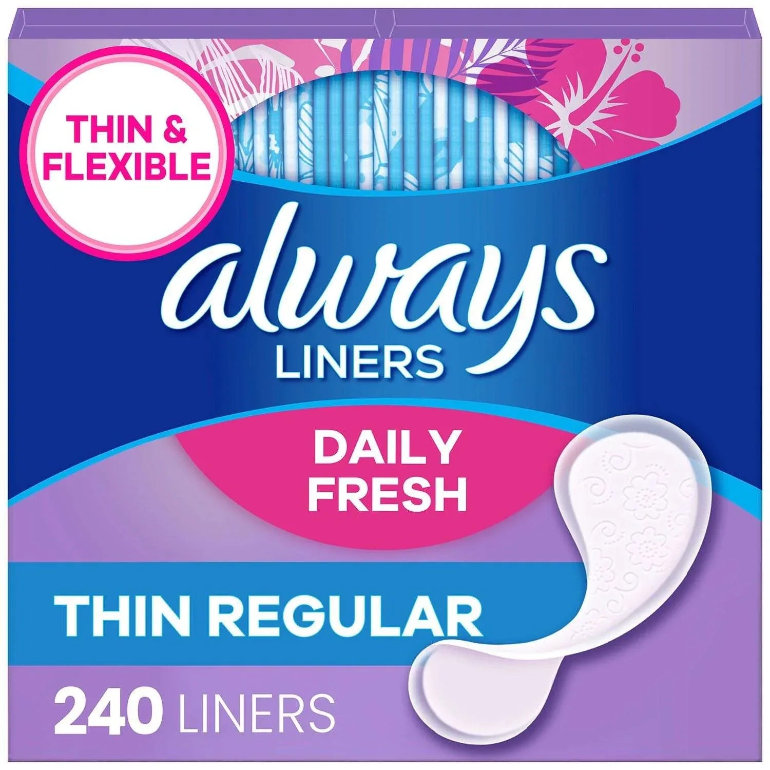 Always Daily Panty Liners, Unscented, 240 ct. - USA MEGA SHOP