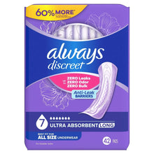 Always Discreet ultra absorbent long incontinence pads pack, 42 pads