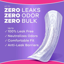 Always Discreet bladder leak pad with white absorbent core, long