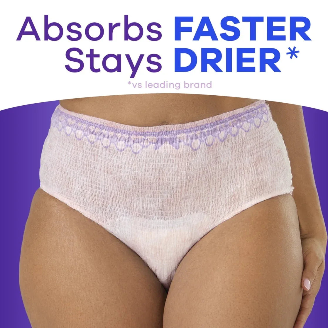 Always Discreet Adult Incontinence Underwear for Women and Postpartum Underwear, XL, Up to 100% Bladder Leak Protection, 28 Count