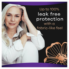 Incontinence pads package featuring fabric-like feel, moderate absorbency, 48 count