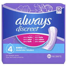 Always Discreet incontinence pad pack, moderate bladder leak pad, 4 count