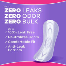 Incontinence liner pad with anti-leak barriers, white, very light regular