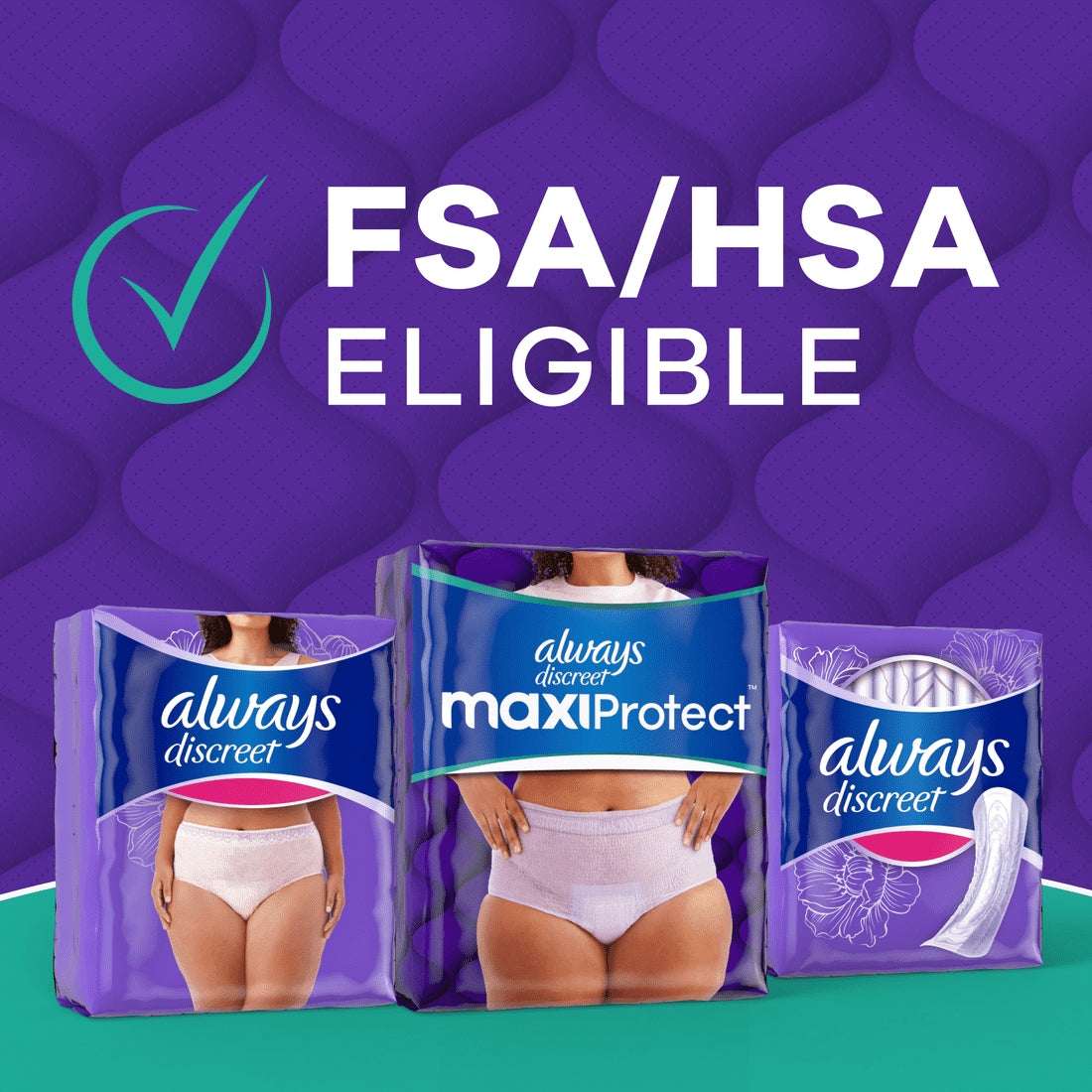 Always Discreet MaxiProtect, Adult Diapers for Women, Incontinence Underwear, Maximum Plus Absorbency, Size XL/XXL, 12 Count