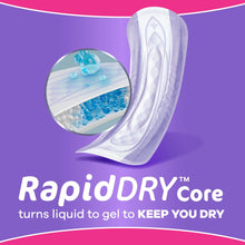 Always Discreet RapidDry core bladder leak pad with gel-to-dry moisture view