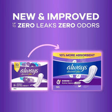 Incontinence pad boxes for extra heavy long protection, 6-count each