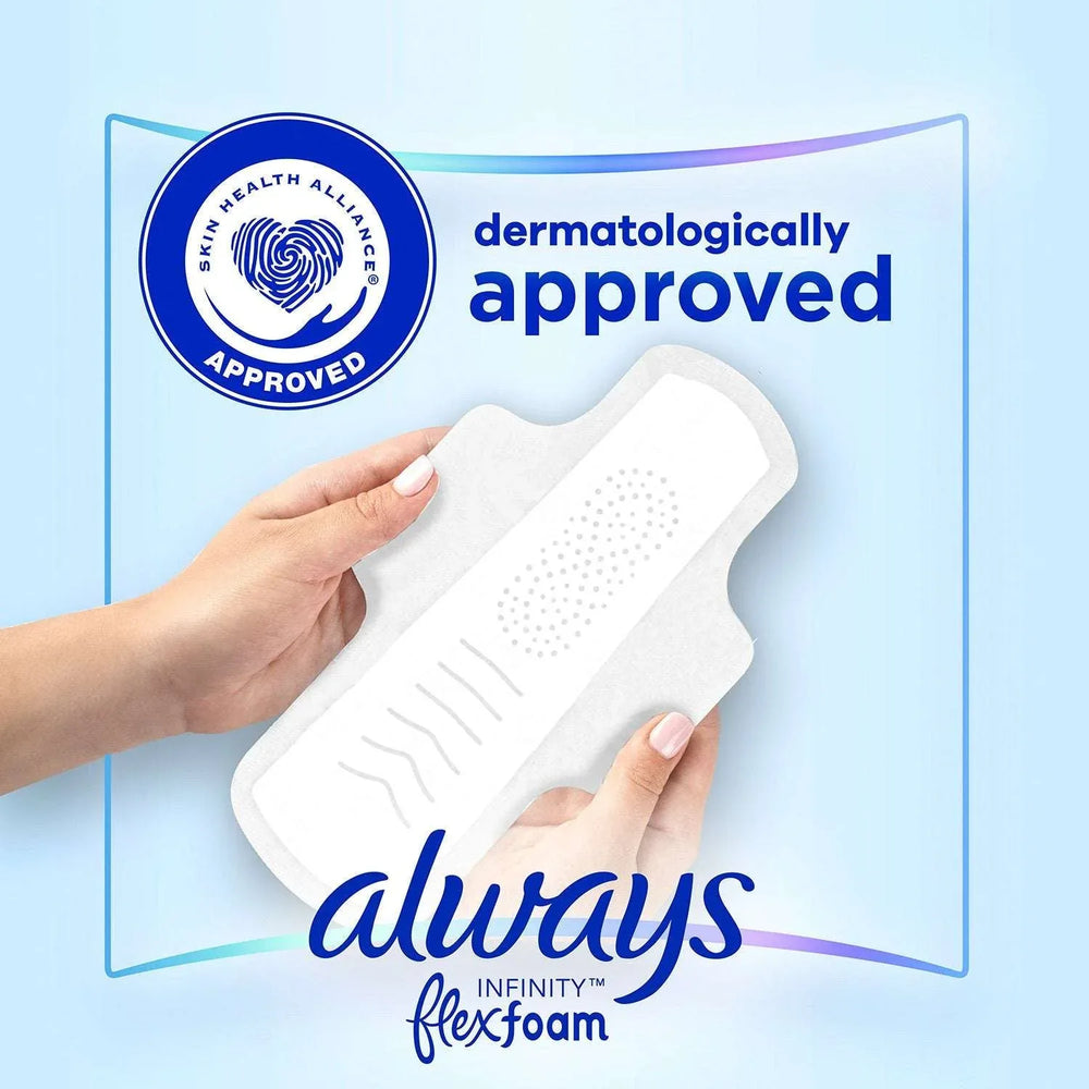 Always Infinity FlexFoam Heavy Flow Pads with Flexi-Wings, Unscented, Size 2, 80 ct. - USA MEGA SHOP