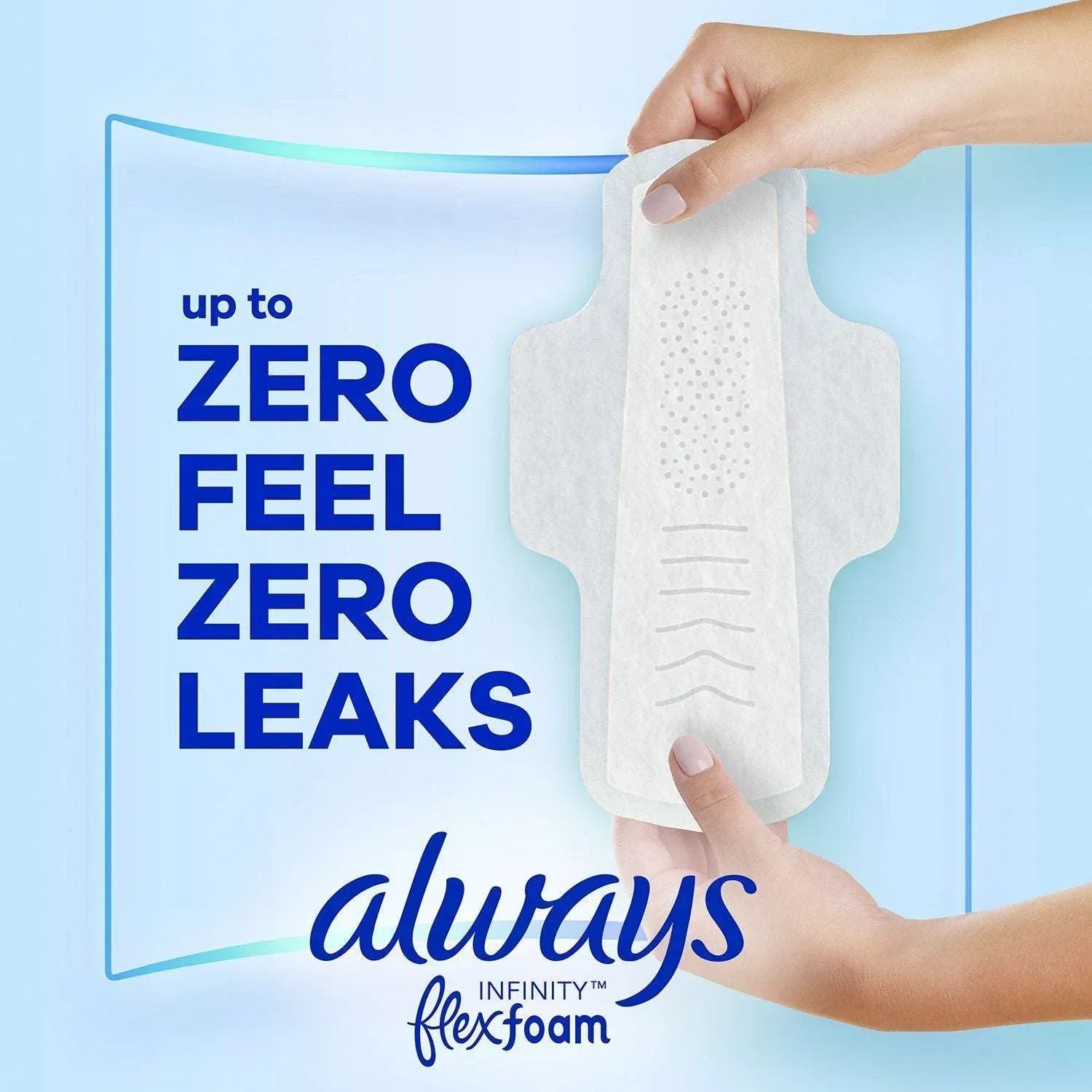 Always Infinity FlexFoam Heavy Flow Pads with Flexi-Wings, Unscented, Size 2, 80 ct.