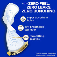 Always Infinity FlexFoam extra heavy overnight pad with super-absorbent holes