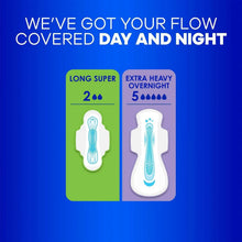 Long super and extra heavy overnight pad shapes, size 2