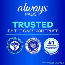 Always pads package with trust and dermatologist recommendation seal