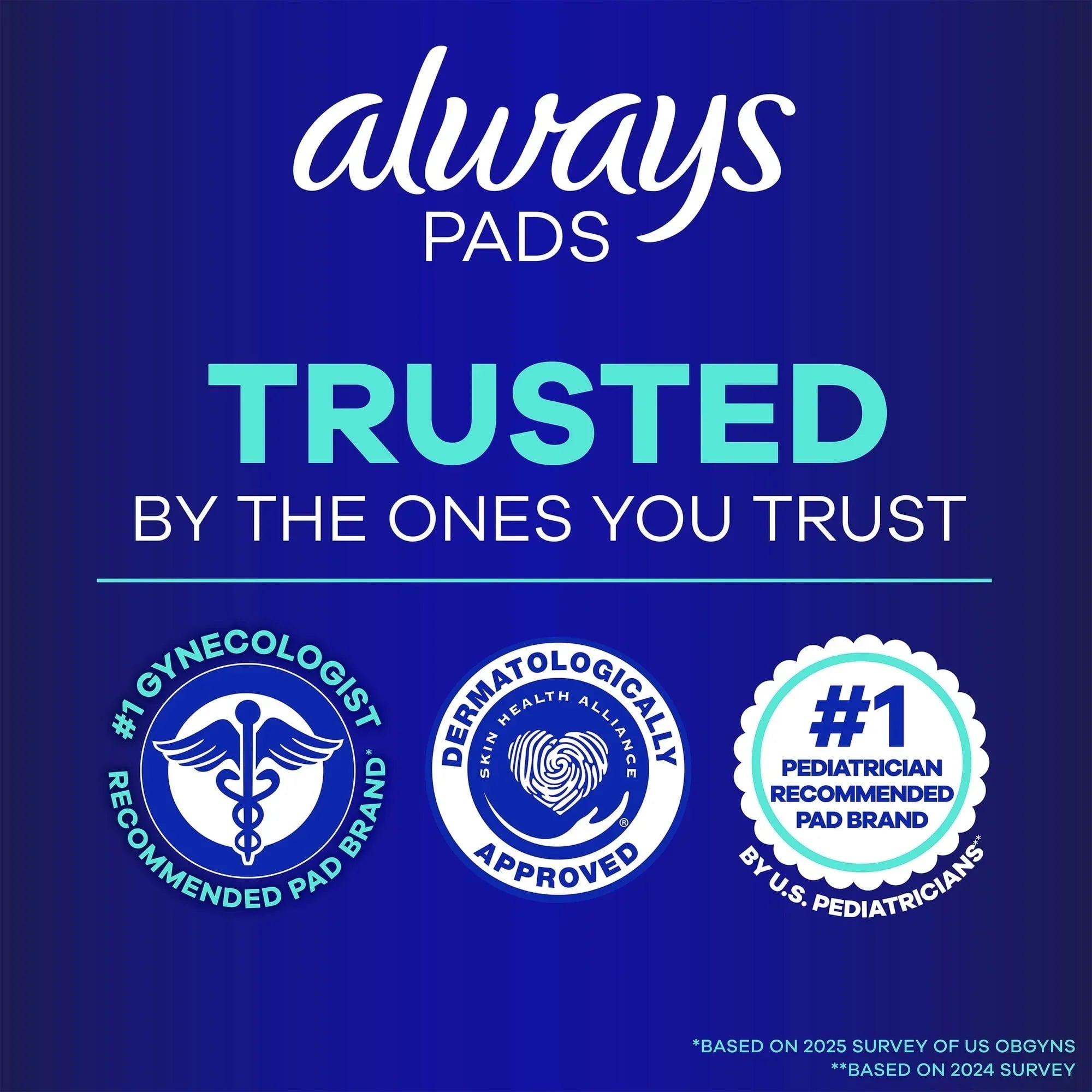Always Ultra Thin Pads for Women, Extra Heavy Overnight Pad with Wings, Size 5, 46 Count