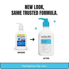 AmLactin intensive healing body lotion before-and-after bottle comparison