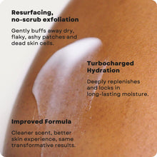 Lotion smear on skin from AmLactin intensive healing body lotion