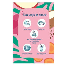 Yogurt smoothie melts snack box side panel, fun snacking ideas icons
