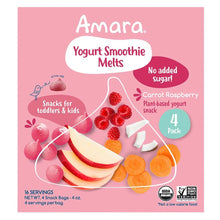 Yogurt smoothie melts snack box, 4-pack, no added sugar, plant-based yogurt