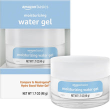 Amazon Basics moisturizing water gel jar with label and net wt 1.7 oz (48 g)