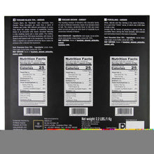 Amedei dark chocolate box back with nutrition facts and ingredient panels