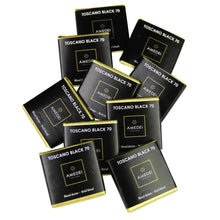 Amedei Toscano Black 70 dark chocolate wrapped bars, assorted pack