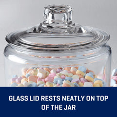 Anchor Hocking Heritage Hill Glass Jar with Lid, 1 Gallon, Well Suited to Pantry Jar Storage and Display