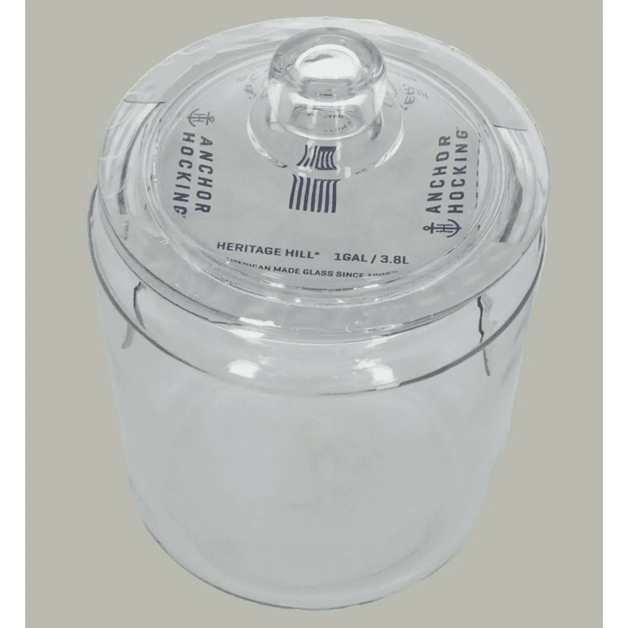 Anchor Hocking Heritage Hill Glass Jar with Lid, 1 Gallon, Well Suited to Pantry Jar Storage and Display