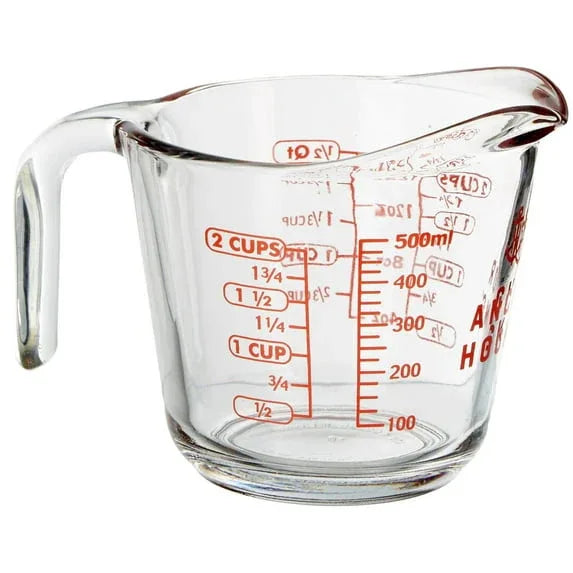 Anchor Hocking 1-Cup Glass Measuring Cup with Easy-Grip Handle and Spout
