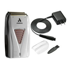 Andis 17235 Pro Foil Lithium Titanium Foil Shaver, Cord/Cordless, Smooth Shaving Cordless Shaver with USB Charger
