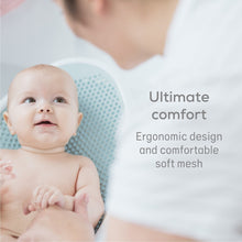 Aqua bathtub support seat with soft textured mesh for baby comfort