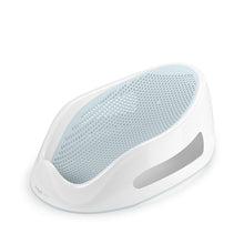 Aqua baby bathtub support seat with textured mesh insert and white curved base