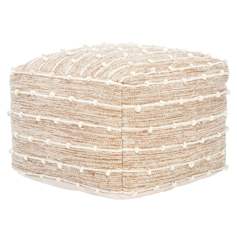 Anji Mountain Handloom Pouf, Woven with Wool - USA MEGA SHOP