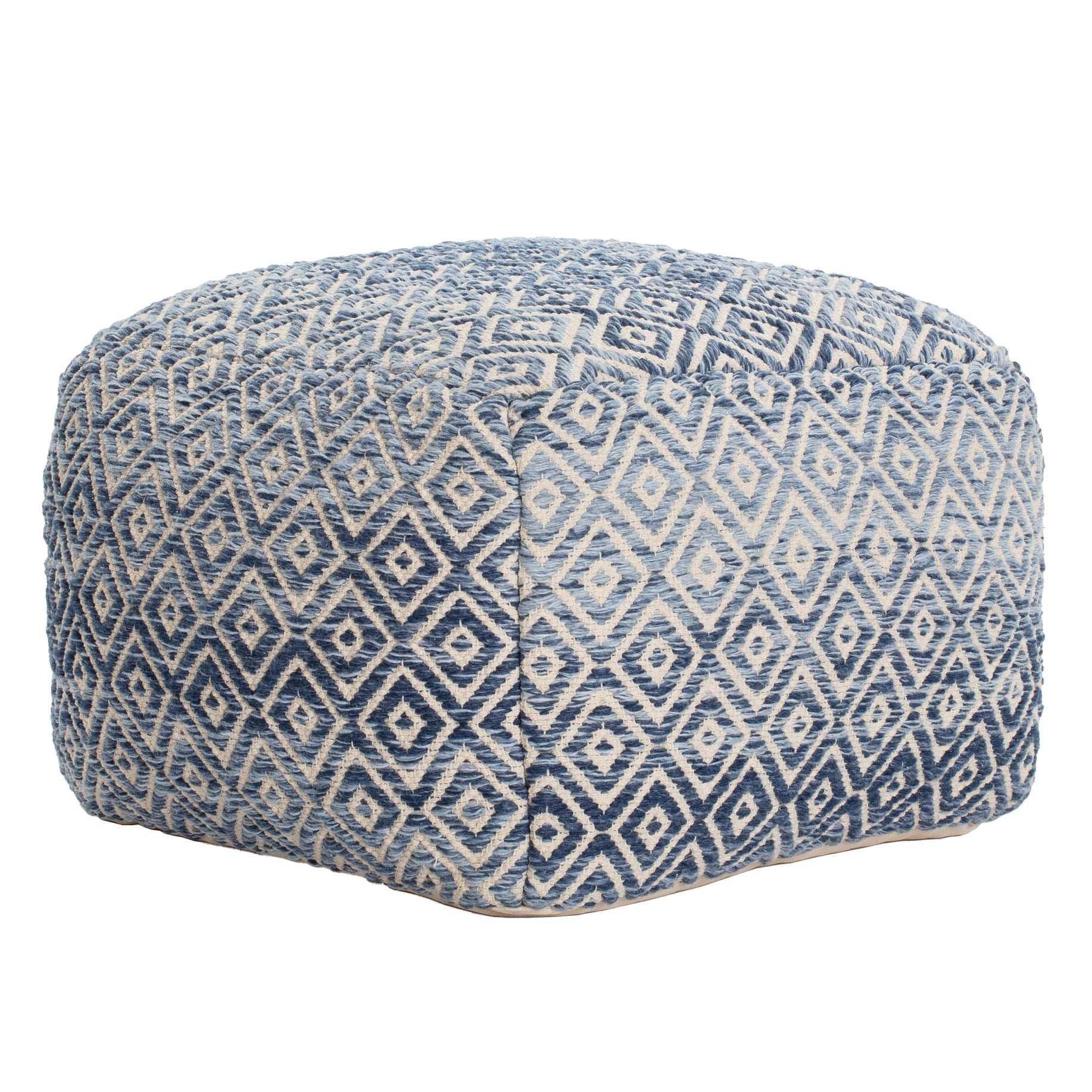 Anji Mountain Woven Diamond Pouf - USA MEGA SHOP