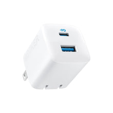 White Anker 33W wall charger with two USB ports and PD label