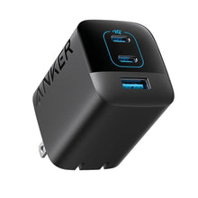 Anker fast charging wall charger, black with dual USB ports and LED indicators