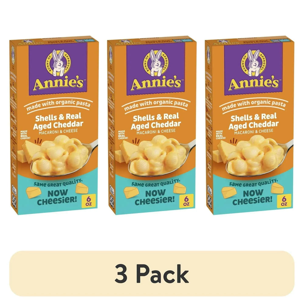Annie's Shells and Real Aged Cheddar, Made with Organic Pasta and Real Cheese, 6 oz - USA MEGA SHOP