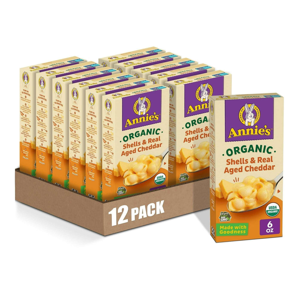 Annie's Shells and Real Aged Cheddar, Made with Organic Pasta and Real Cheese, 6 oz - USA MEGA SHOP