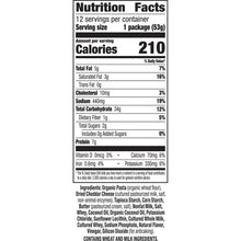 Nutrition Facts panel for macaroni and cheese cups, 12 servings per container.