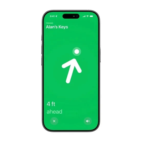 Apple AirTag tracking indicator on smartphone map screen