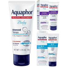 Aquaphor Baby Healing Ointment tube with white label and blue base