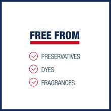 Fragrance-free ointment label: free from preservatives, dyes, and fragrances