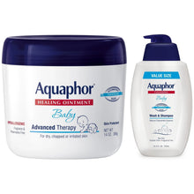 Value size baby essentials kit: healing ointment jar and wash & shampoo bottle