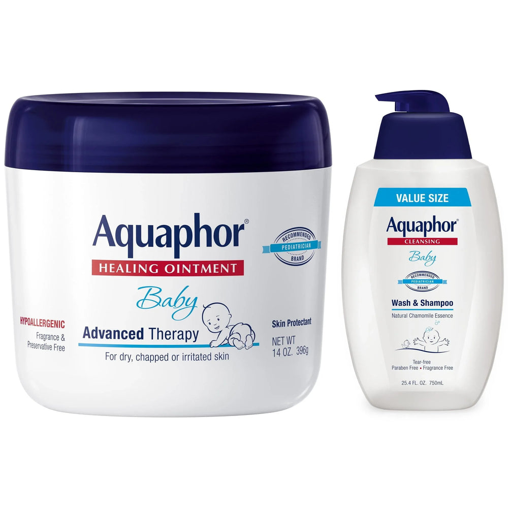 Aquaphor Baby Everyday Essentials Value Size Kit, Baby Essentials 2-Piece Kit - USA MEGA SHOP