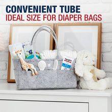 Aquaphor Baby 3-in-1 diaper rash cream tube in felt diaper bag organizer