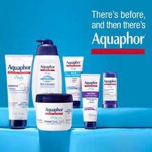 Aquaphor Baby skincare assortment bottles and diaper rash cream tube