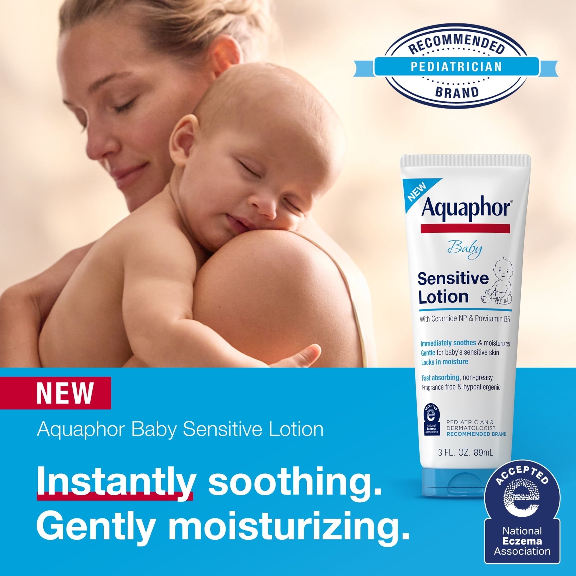 Aquaphor Baby Sensitive Lotion, Baby Lotion, 3 fl oz