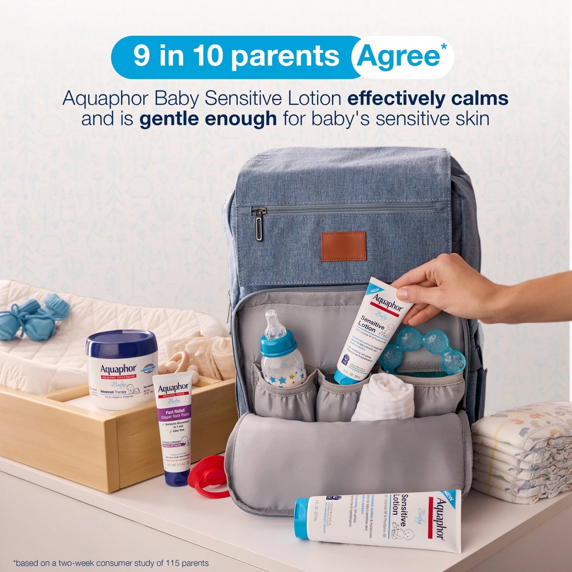 Aquaphor Baby Sensitive Lotion, Baby Lotion, 3 fl oz