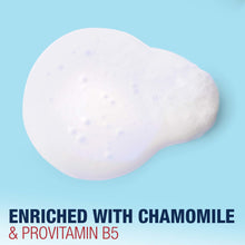 Chamomile-enriched cream swatch with provitamin B5 claim for baby wash & shampoo