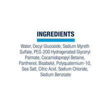 Aquaphor Baby wash & shampoo ingredients list: Water, Decyl Glucoside, Sodium Myreth Sulfate