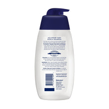 Aquaphor Baby wash & shampoo bottle back label with ingredients and barcode