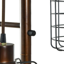 Bronze floor lamp pole with black switch on the side